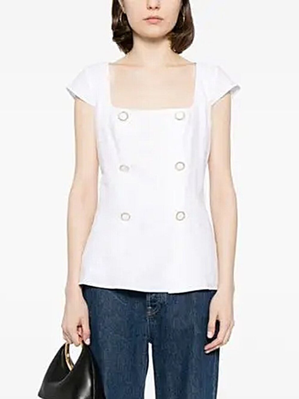 Reformation Meela White Linen Top NWT Size 2